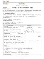 GIÁO ÁN ANH 8 HỌC KỲ 1 (TK 2011)