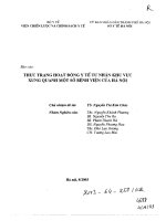 Thực trạng hoạt động y tế tư nhân khu vực xung quanh một số bệnh viện của Hà Nội