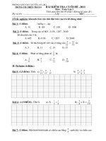 De+ D.an Toan TV 5( Ktra He 2011)