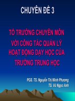 Tập huấn TTCM-Chuyên đề 3