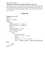 lệnh lặp với số lần biết trước