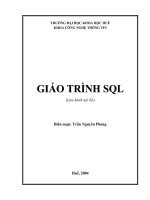 Giáo trình cơ sở dữ liệu SQL