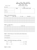 Đề KSCL đầu năm Toán 3 (10-11)