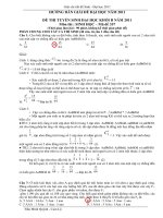 Giải chi tiết đề Sinh đại học năm 2011