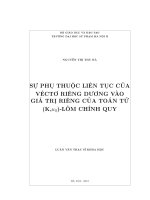 Sự phụ thuộc liên tục của véctơ riêng dương vào giá trị riêng của toán tử (K,Uo) Lõm chính quy