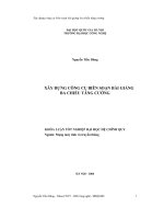 khóa luận xây dựng công cụ biên soạn bài giảng ba chiều tăng cường