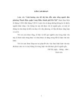 Ảnh hưởng của đô thị hóa đến mức sống người dân phường thạch bàn, quận long biên, thành phố hà nội