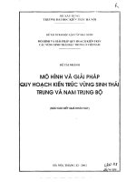 Mô hình và giải pháp quy hoạch kiến trúc vùng sinh thái Trung và Nam Trung Bộ