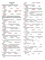 đề tiếng anh- k12 theo bài