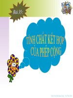 Bài 11:TÍNH CHẤT KẾT HỢP CỦA PHÉP CỘNG