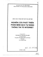 Nghiên cứu phát triển phần mềm dịch tự động thông tin từ Internet