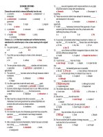 đề tiêng anh- k12 theo bài