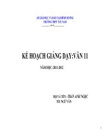 kế hoạch giảng dạy k11
