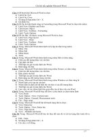 Trắc nghiệm word