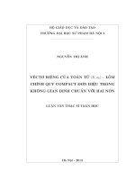 Véctơ riêng của toán tử (K,Uo) lõm chính quy compact đơn điệu trong không gian định chuẩn với hai nón