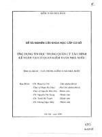 Ứng dụng tin học trong quản lý tài chính kế toán tại cơ quan kiểm toán Nhà Nước.