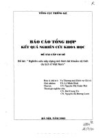 Nghiên cứu xây dựng mô hình tài khoản vệ tinh du lịch ở Việt Nam