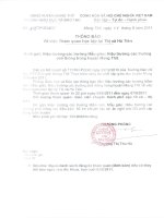 Thông báo tham quan Hà Tiên