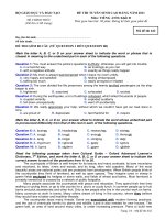 Đề thi Cao Đẳng KD 2011