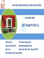 BÀI GIẢNG MÔN KĨ THUẬT VI XỬ LÍ : TỔNG QUAN VI XỬ LÍ (1)