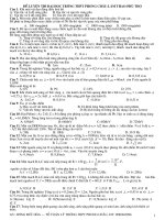 Ngân hàng đề trắc nghiệm luyện thi ĐH số 1