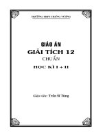 Giáo án giải tích 12 chương trình chuẩn (cơ bản) cả năm