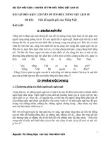 BÀI TẬP ĐIỀU KIỆN CHUYÊN ĐỂ TÌM HIỂU TIẾNG VIỆT LỊCH SỬ