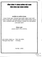 Các giới hạn và thông số cân bằng trọng tải của máy bay ATR72