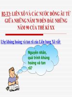 bài giảng lịch sử 9 bài 2 liên xô và các nước đông âu từ giữa những năm 70 đến đầu những năm 90 của thế kỉ xx