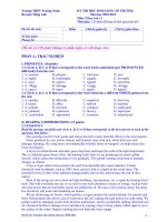 Đề Học sinh giỏi tiếng Anh 11 (Test for the gifted) -  Le Xuan Ho