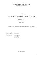Dự án xây dựng hệ thống cửa hàng ăn nhanh