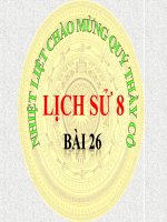 bài giảng lịch sử 8 bài 26 phong trào kháng chiến chống pháp trong những năm cuối thế kỉ 19