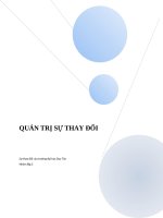 QUẢN TRỊ SỰ THAY ĐỔI - SỰ THAY ĐỔI CỦA TRƯỜNG ĐẠI HỌC DUY TÂN TRONG 10 NĂM