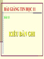 bài giảng tin học 11 bài 13 kiểu bản ghi