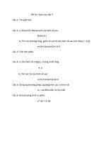 Đề thi toán cao cấp II
