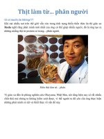 Thịt làm từ... phân người