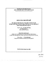 Xây dựng mô hình khoa học công nghệ và kinh tế xã hội để phát triển rừng Tràm bền vững có hiệu quả cao trên đất phèn ở huyện Thạnh Hóa tỉnh Long An