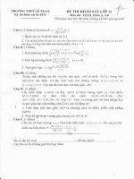 Thi sát hạch hè lớp 12.khối A -năm 2011-Lê Xoay