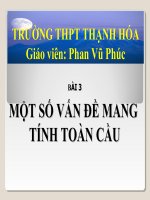 Bài 3: Một số vấn đề mang tính toàn cầu