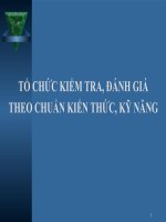 Tập huấn văn:Tổ chức KTĐG theo chuẩn KTKN
