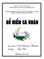 SỔ CÁ NHÂN DÀNH CHO GIAO VIÊN