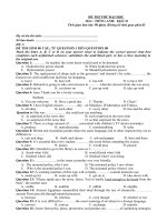 ĐỀ THI THỬ đh môn TIẾNG ANH