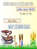 giáo án bồi dưỡng tham khảo thao giảng thi giáo viên giỏi môn vật lý 6 bài 14 máy cơ đơn giản (8)