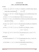 câu hỏi phụ trong khảo sát hàm số