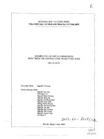 Nghiên cứu cơ chế và chính sách phát triển thị trường công nghệ ở Việt Nam