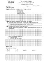 Đề khảo sát hè tiếng việt và toán 5