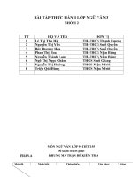 Một số đề KT MA TRẬN theo mẫu mới