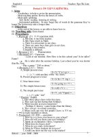 Giáo án Tiếng Anh 8 (11-12)