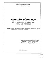 Nghiên cứu xây dựng cơ sở dự liệu cập nhật doanh nghiệp phục vụ công tác quản lý và công tác thống kê