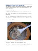 Món ăn cho người viêm loét dạ dày